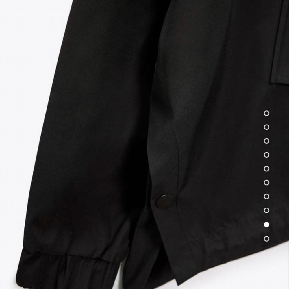 Brand New Zara Black Oversized Waterproof Water Repellent Hooded Parka Jacket - Picture 4 of 8